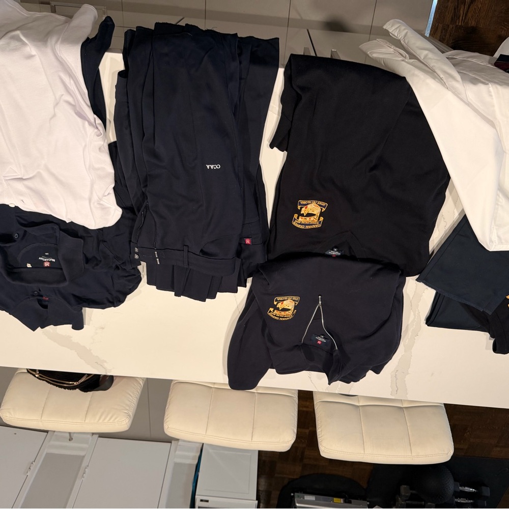 Cardinal Carter School Uniform Polo Shirts and Pants in Navy and White